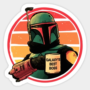 Galaxy's Best Boss Sticker